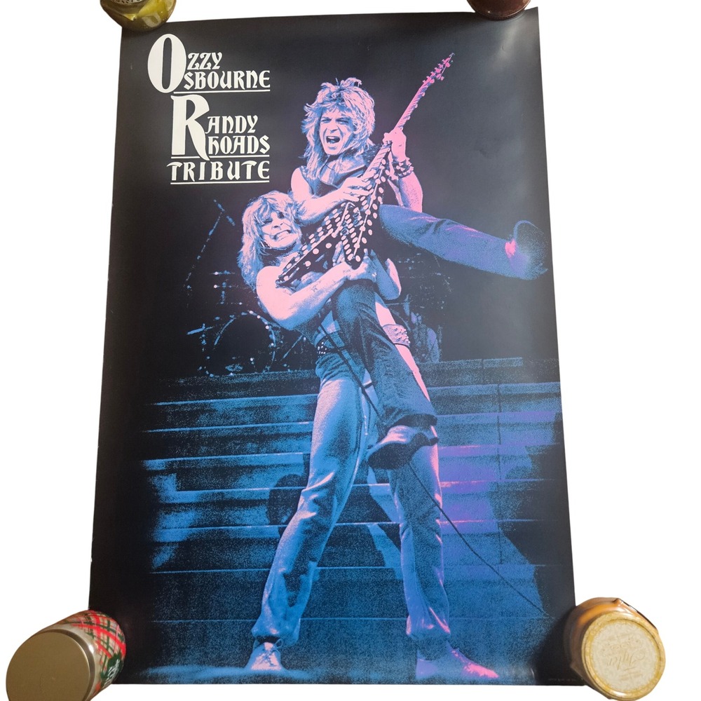 Ozzy Osbourne Randy Rhoads Tribute Vintage 1987 Promo Album Poster 24x36 CBS